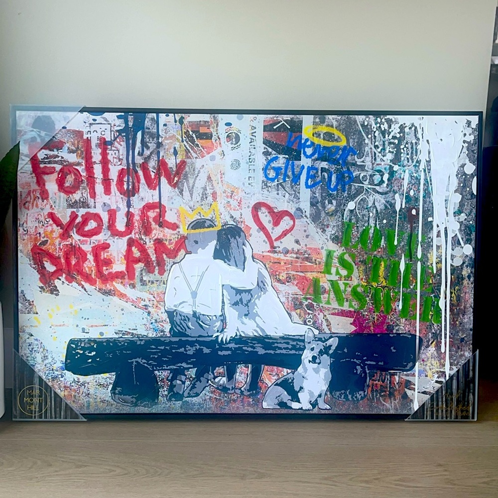 ❤️NEW!!!❤️RARE & BEAUTIFUL  Modern Art Canvas with Inspirational Message.
